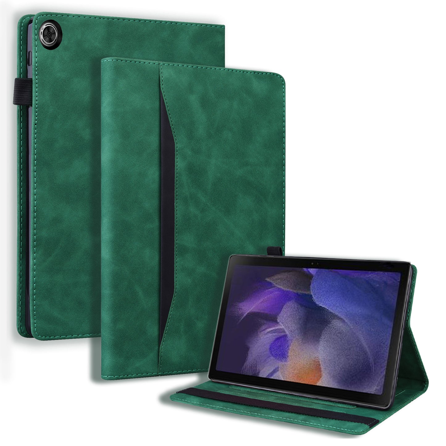 For Samsung Galaxy Tab A9+ Stand Tablet Case Business PU Leather Wallet Cover with Pencil Holder Loop