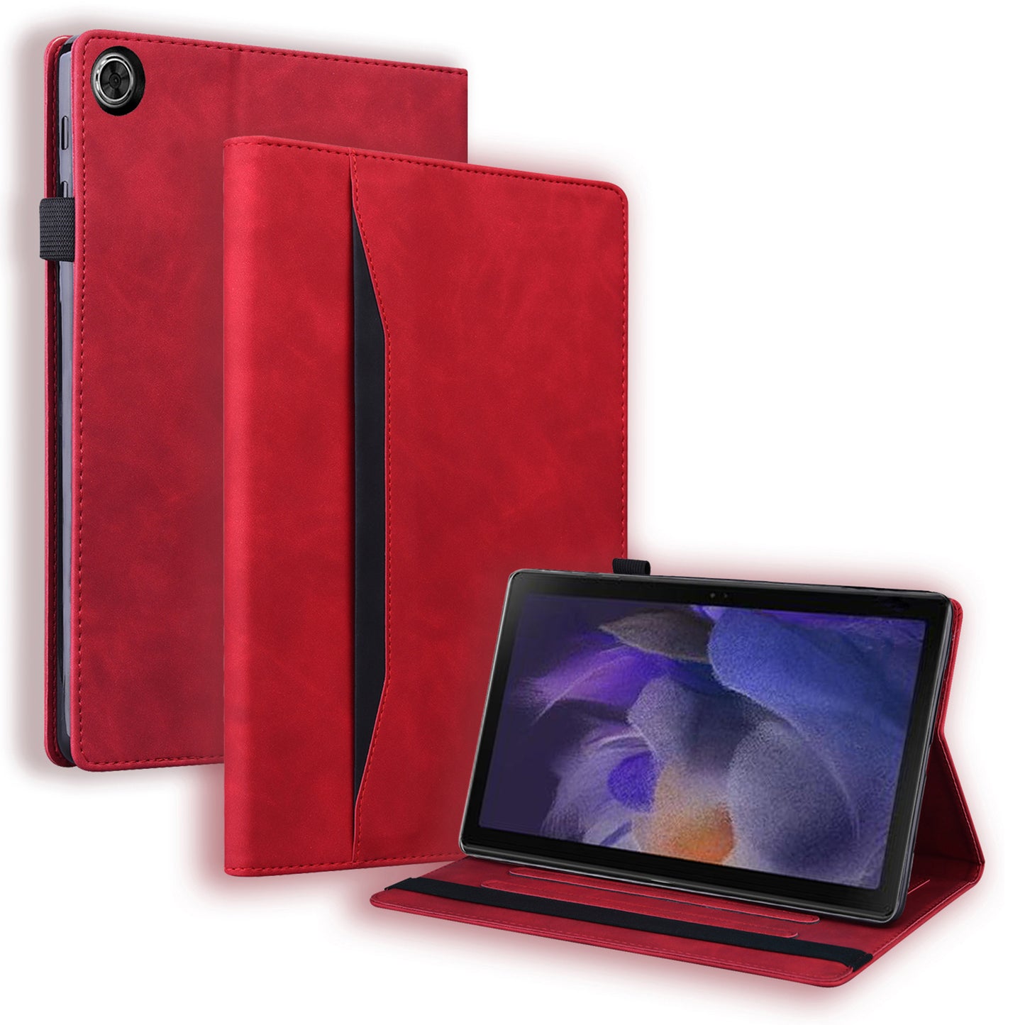 For Samsung Galaxy Tab A9+ Stand Tablet Case Business PU Leather Wallet Cover with Pencil Holder Loop