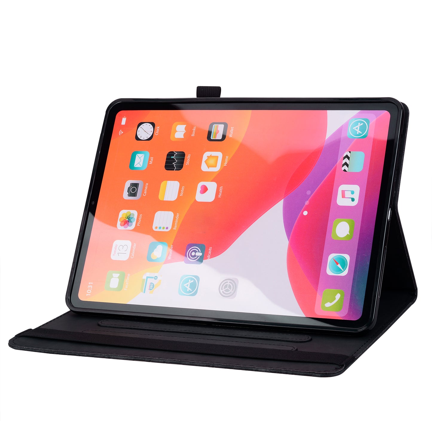 For Samsung Galaxy Tab A9+ PU Leather Tablet Case Imprinted Flower Pattern Card Slot Tablet Stand Cover