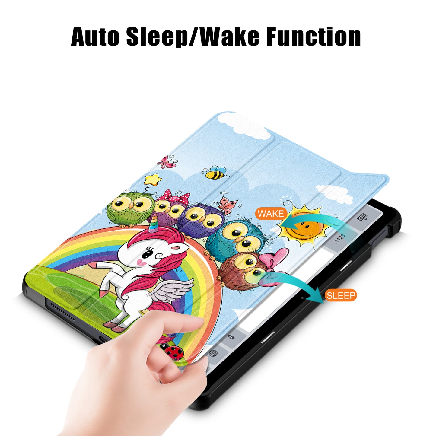 For Xiaomi Redmi Pad SE Tri-fold Stand Tablet Case Pattern Printing PU Leather Tablet Cover