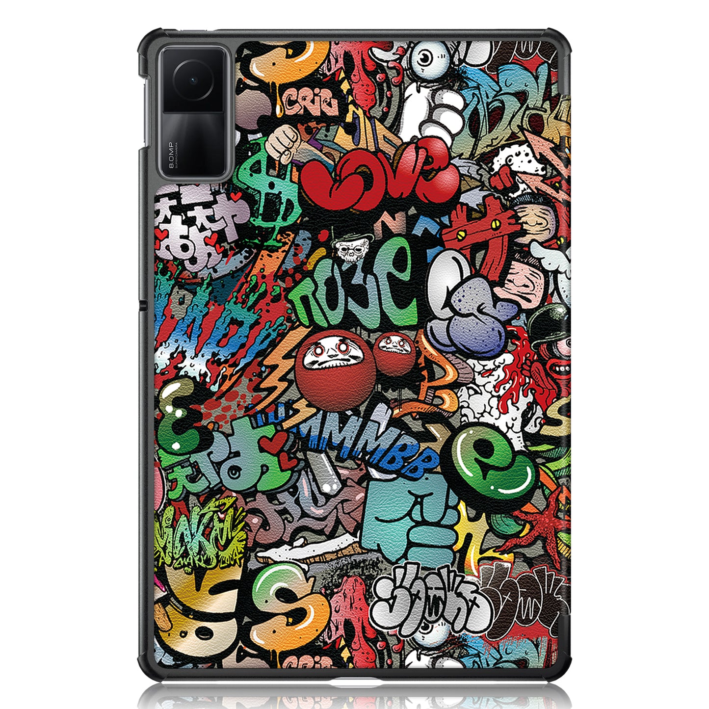 For Xiaomi Redmi Pad SE Tri-fold Stand Tablet Case Pattern Printing PU Leather Tablet Cover