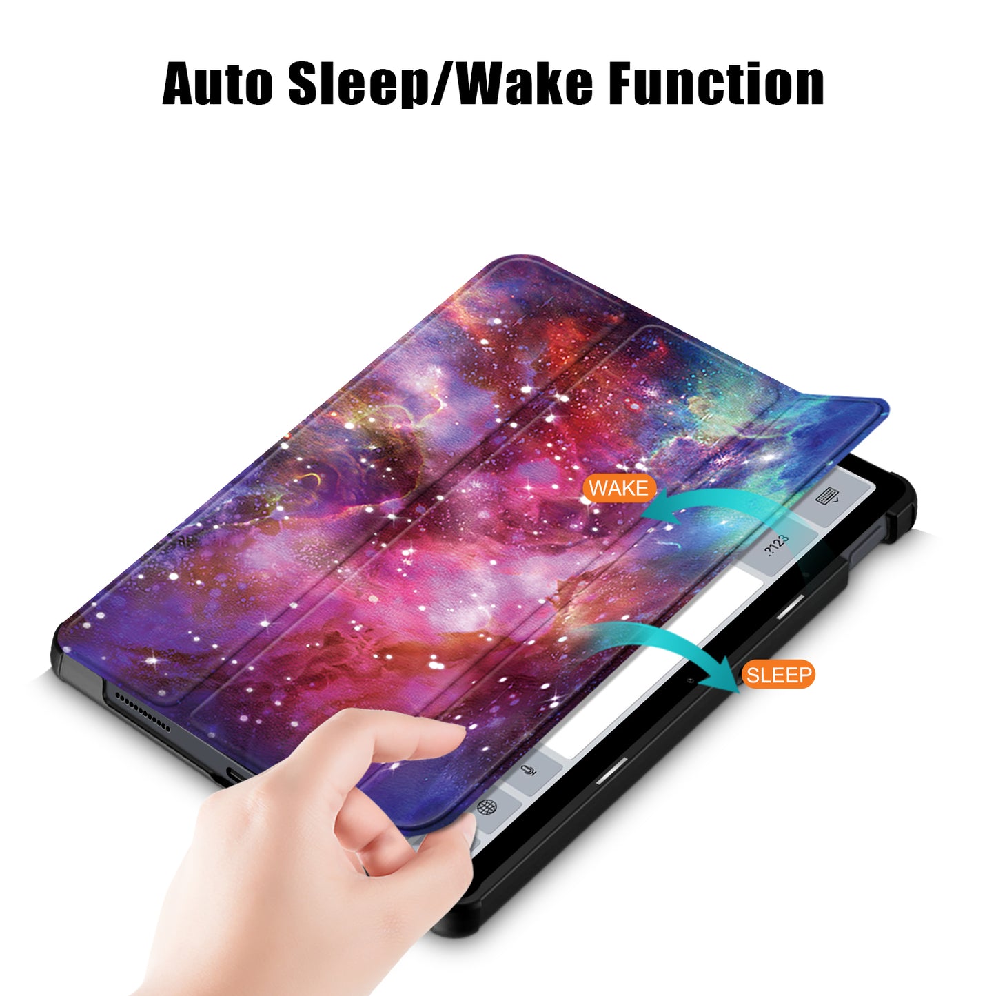 For Xiaomi Redmi Pad SE Tri-fold Stand Tablet Case Pattern Printing PU Leather Tablet Cover