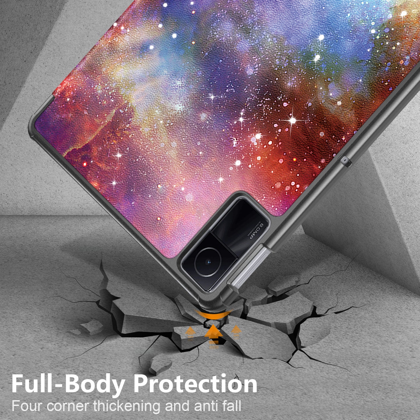 For Xiaomi Redmi Pad SE Tri-fold Stand Tablet Case Pattern Printing PU Leather Tablet Cover