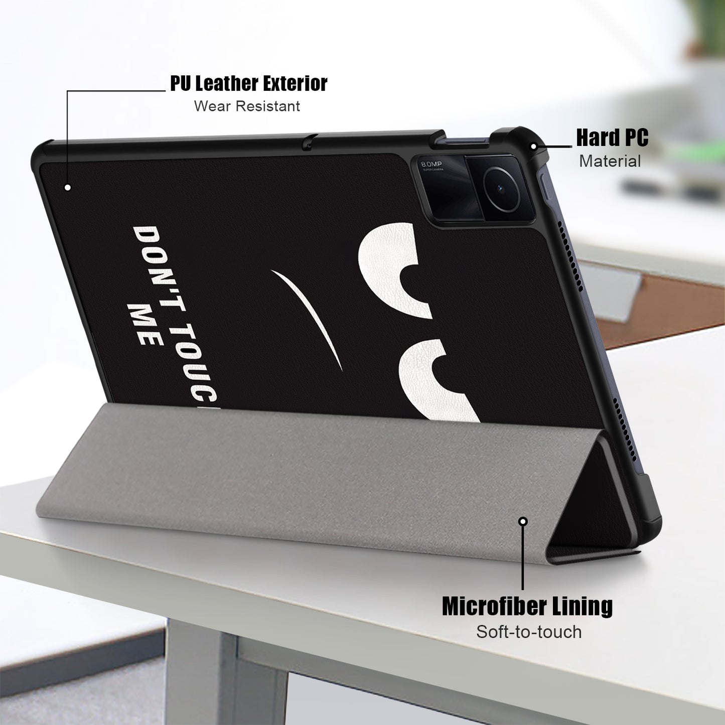 For Xiaomi Redmi Pad SE Tri-fold Stand Tablet Case Pattern Printing PU Leather Tablet Cover