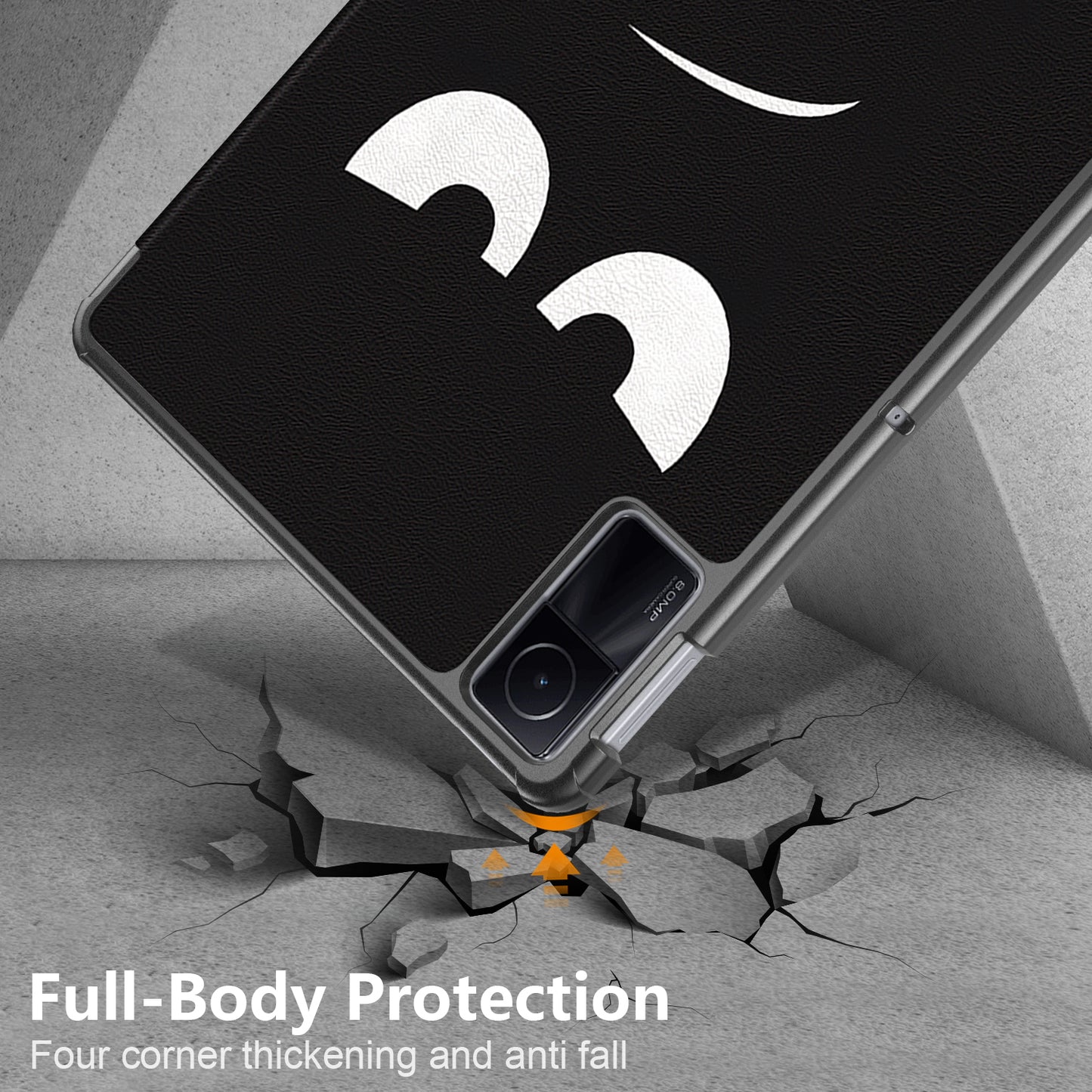 For Xiaomi Redmi Pad SE Tri-fold Stand Tablet Case Pattern Printing PU Leather Tablet Cover