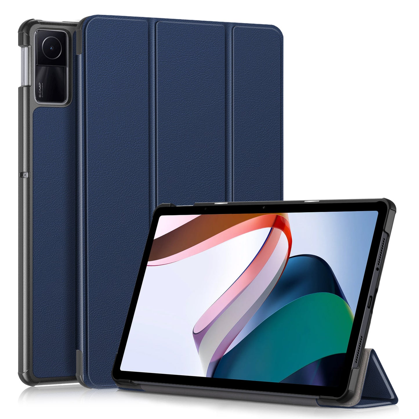 For Xiaomi Redmi Pad SE PU Leather Tablet Case Trifold Stand Full Protection Tablet Cover