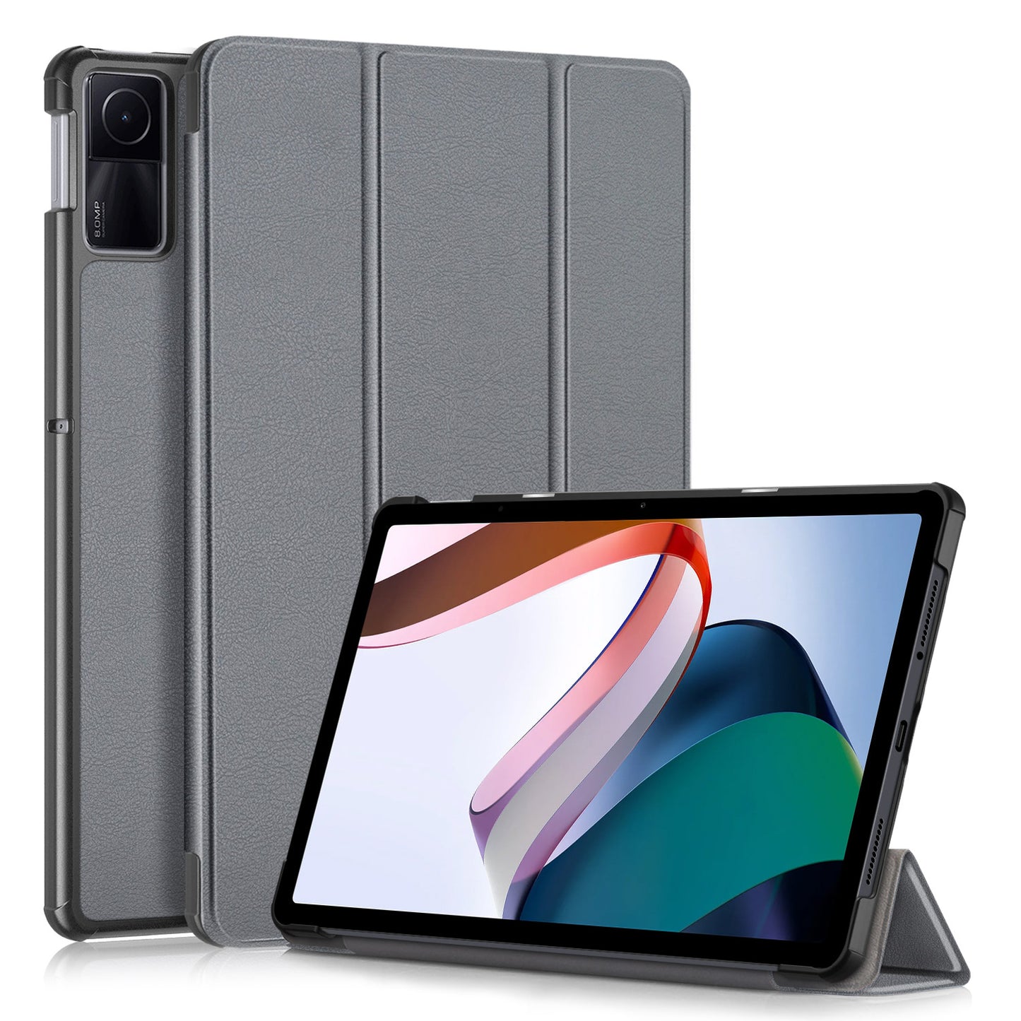 For Xiaomi Redmi Pad SE PU Leather Tablet Case Trifold Stand Full Protection Tablet Cover