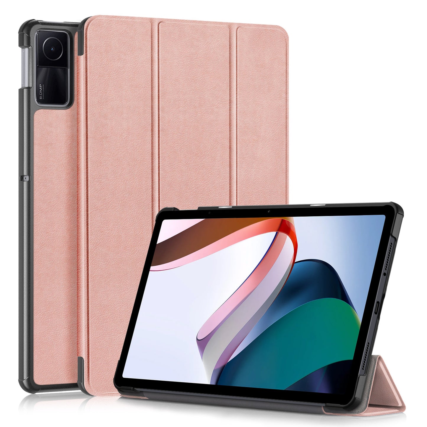 For Xiaomi Redmi Pad SE PU Leather Tablet Case Trifold Stand Full Protection Tablet Cover