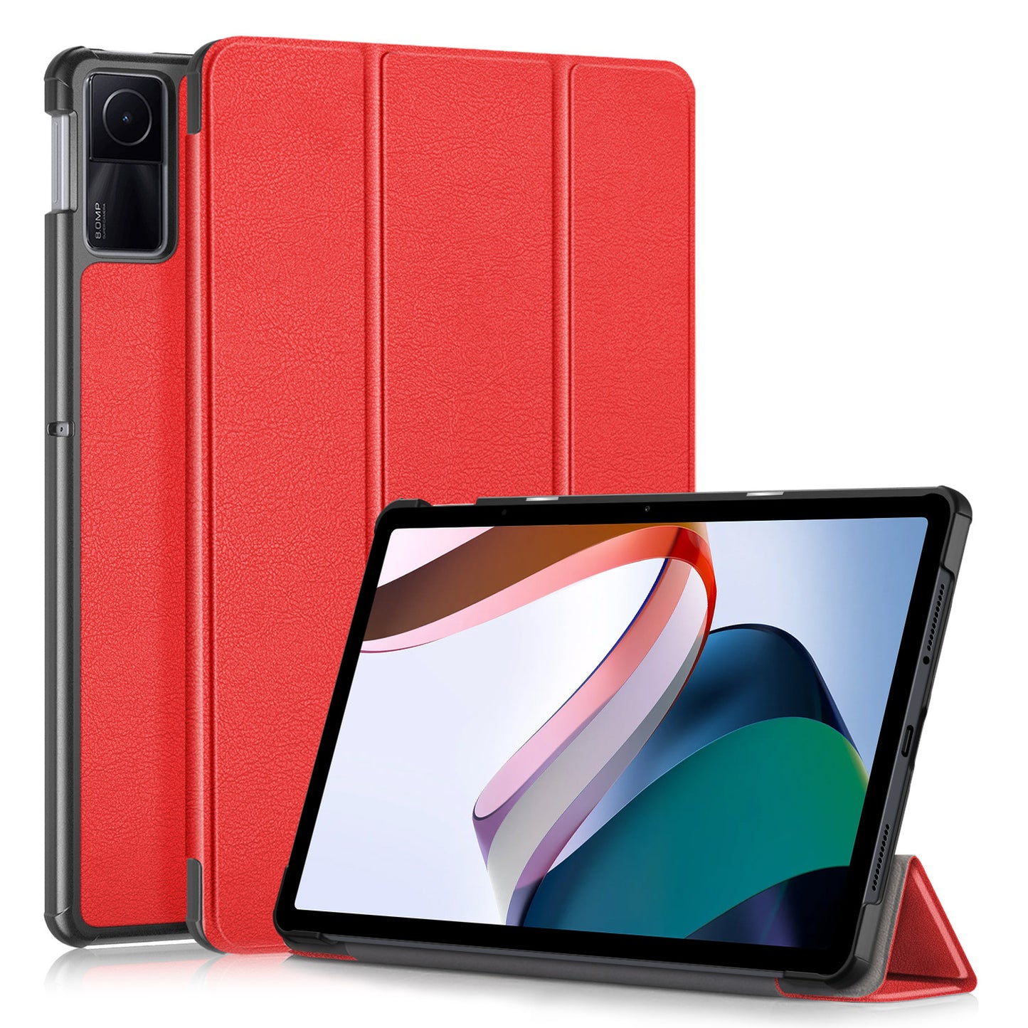 For Xiaomi Redmi Pad SE PU Leather Tablet Case Trifold Stand Full Protection Tablet Cover