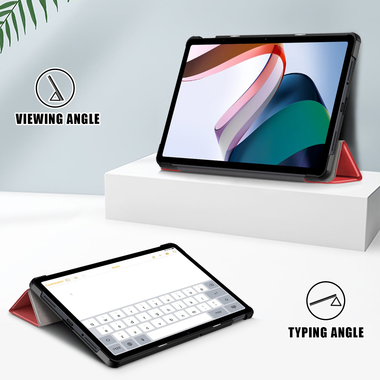 For Xiaomi Redmi Pad SE PU Leather Tablet Case Trifold Stand Full Protection Tablet Cover