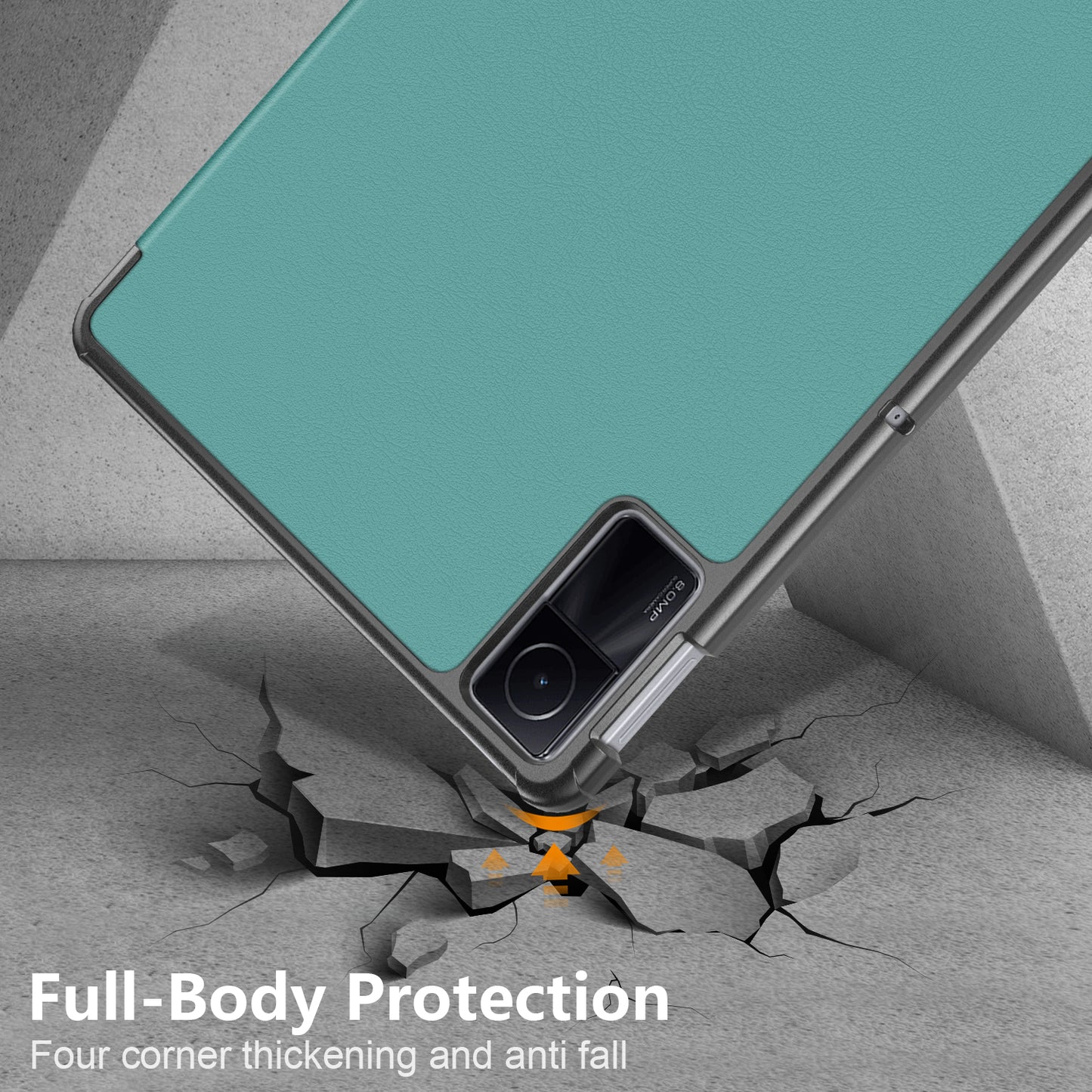 For Xiaomi Redmi Pad SE PU Leather Tablet Case Trifold Stand Full Protection Tablet Cover