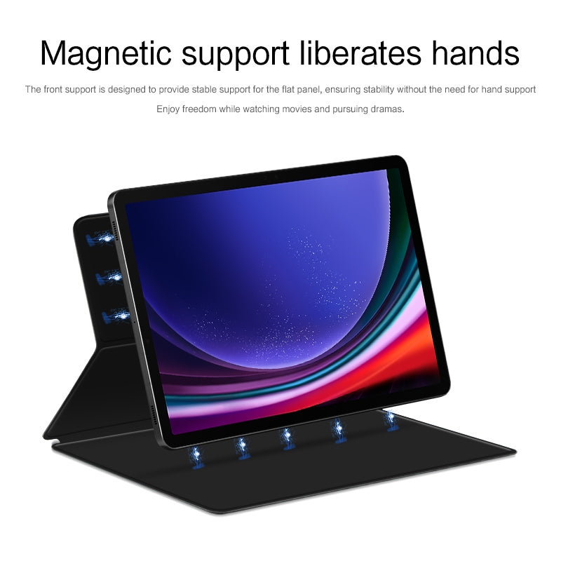 For Samsung Galaxy Tab S9 Magnetic Tablet Case PU Leather Stand Anti-drop Tablet Cover