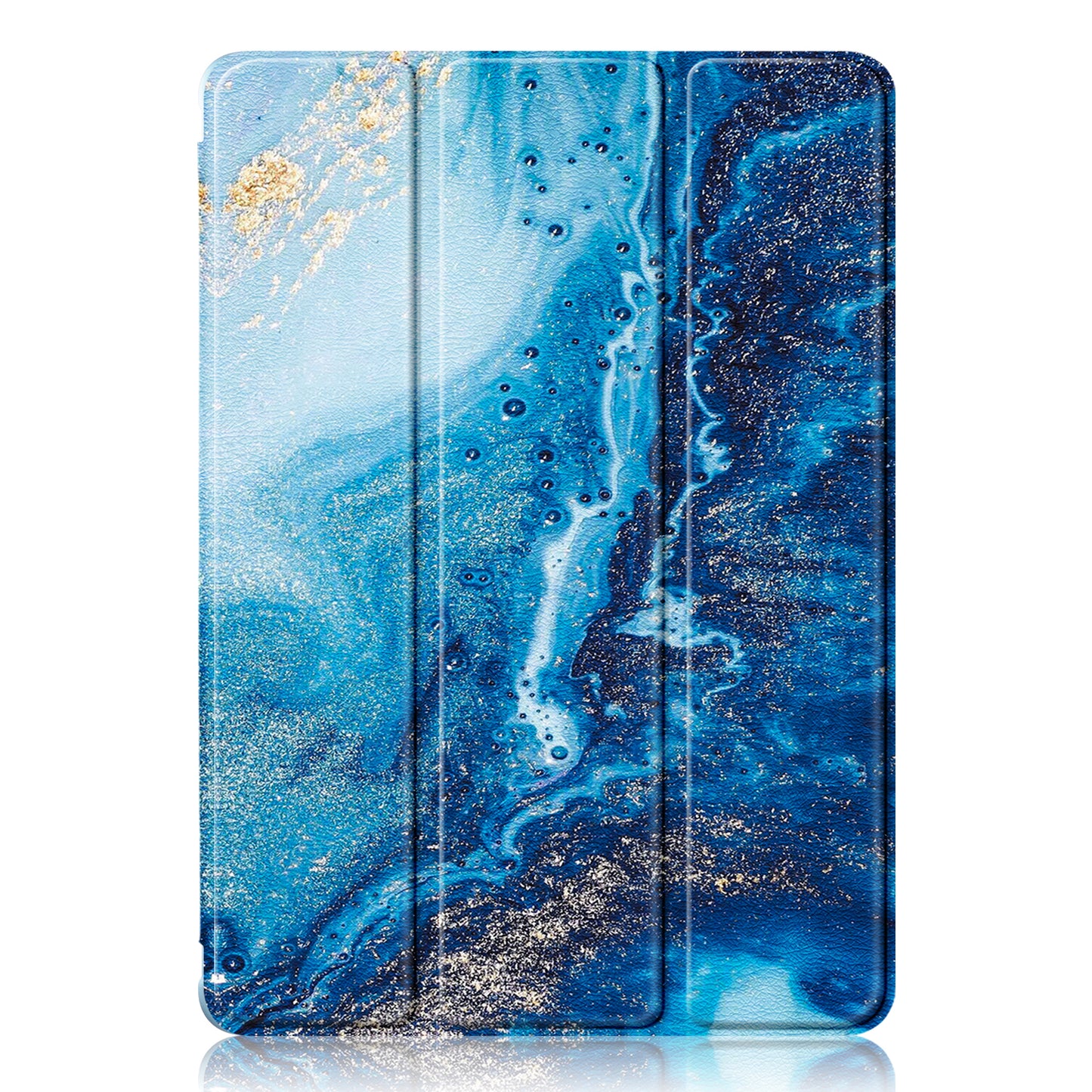 For Samsung Galaxy Tab S9 (SM-X710 / SM-X716B / SM-X718U) Tri-fold Stand Tablet Case Pattern Printing PU+TPU+Acrylic Protective Cover with Pen Slot