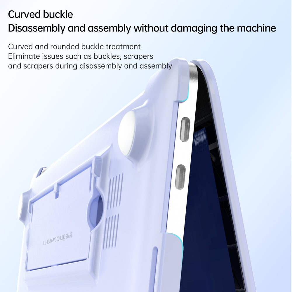 Matte Hard PC Case for Macbook Air 15 inch (2023) A2941 Lightweight Shockproof Laptop Cover with Kickstand