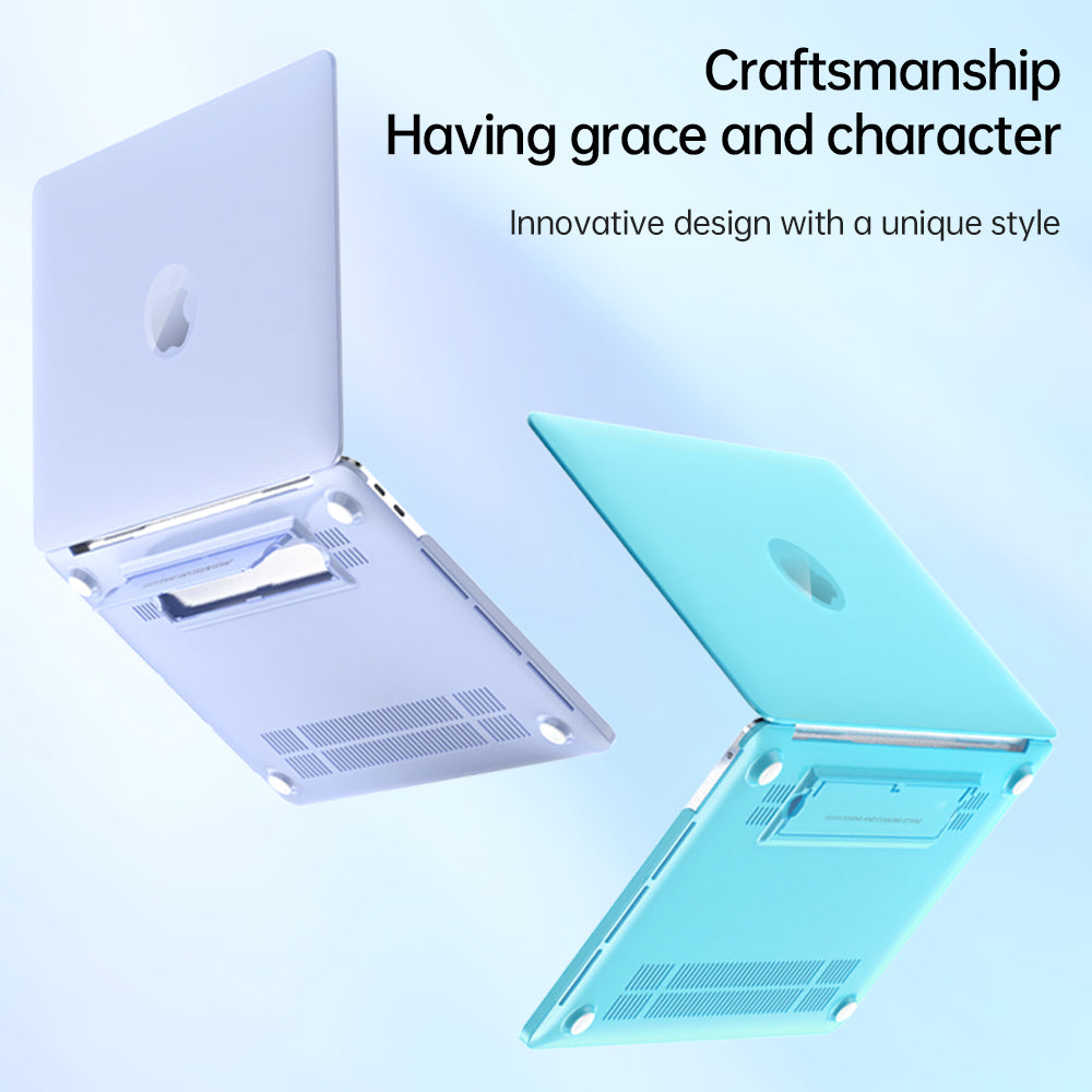 Matte Hard PC Case for Macbook Air 15 inch (2023) A2941 Lightweight Shockproof Laptop Cover with Kickstand