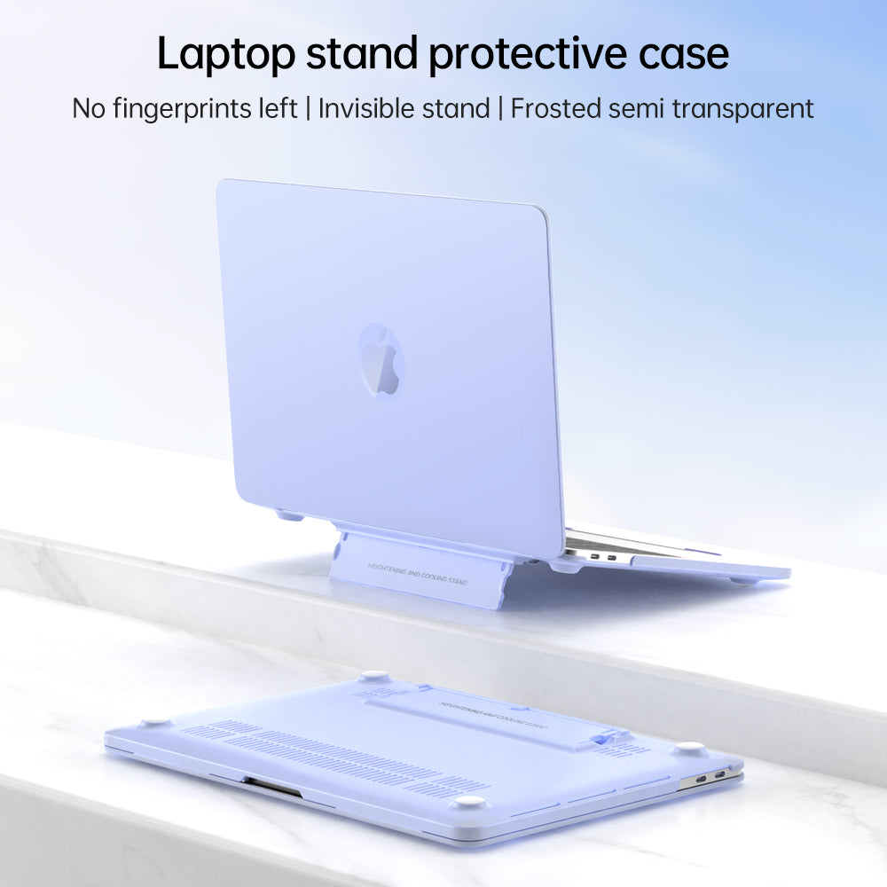 Matte Hard PC Case for Macbook Air 15 inch (2023) A2941 Lightweight Shockproof Laptop Cover with Kickstand
