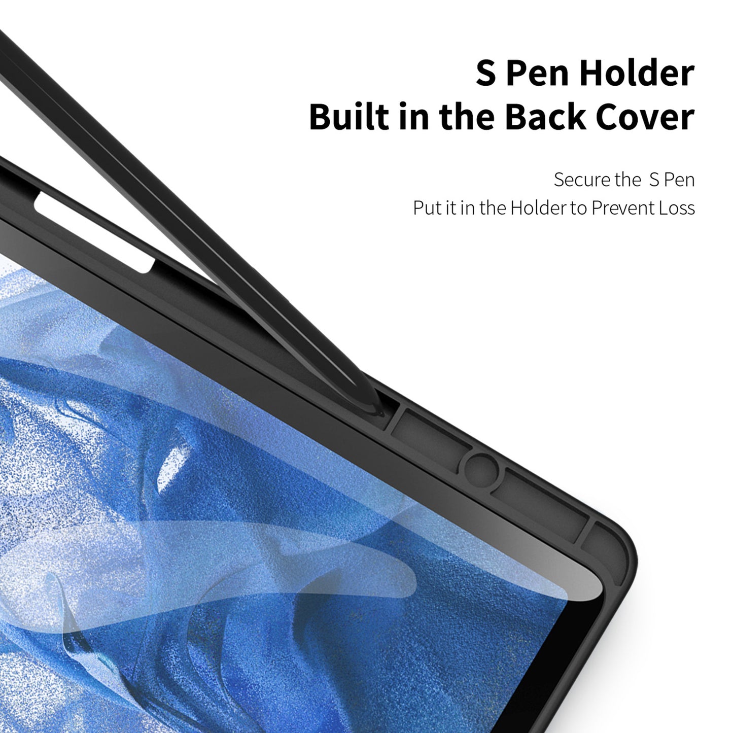 DUX DUCIS TOBY Series For Samsung Galaxy Tab S9 FE+ Tablet Leather Case Tri-fold Stand Cover with Pen Slot