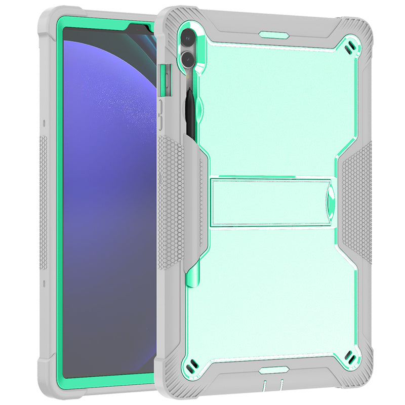 Kickstand Case for Samsung Galaxy Tab S9+ , Shockproof Silicone + PC Tablet Cover