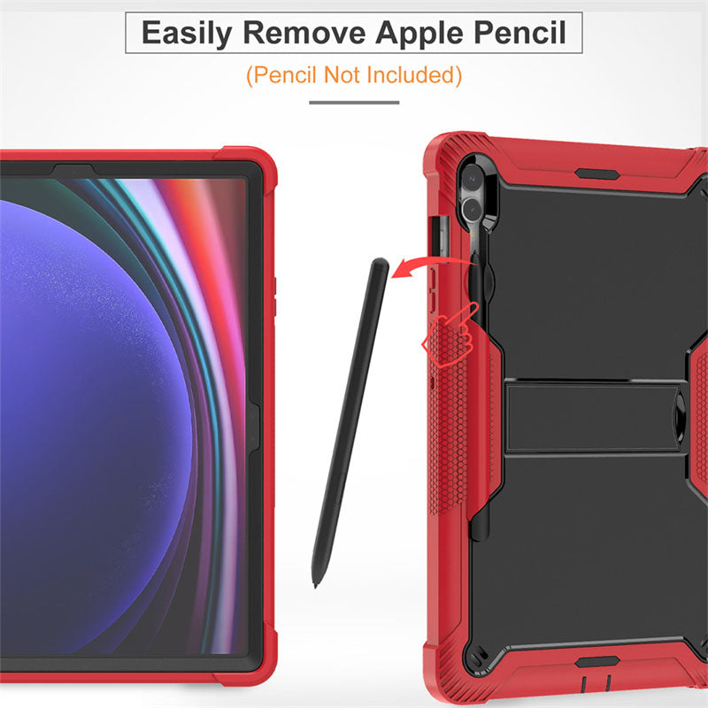 Kickstand Case for Samsung Galaxy Tab S9+ , Shockproof Silicone + PC Tablet Cover