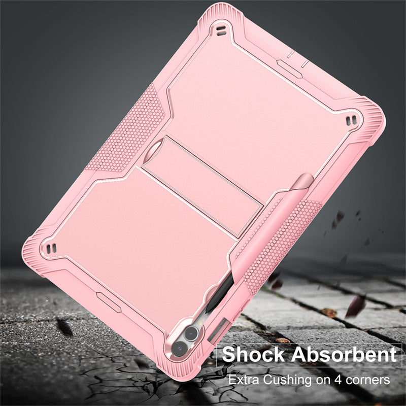 Kickstand Case for Samsung Galaxy Tab S9+ , Shockproof Silicone + PC Tablet Cover