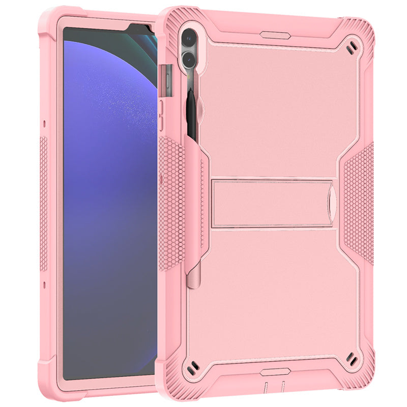 Kickstand Case for Samsung Galaxy Tab S9+ , Shockproof Silicone + PC Tablet Cover