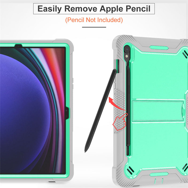Kickstand Case for Samsung Galaxy Tab S9 , Fall Protection Silicone + PC Tablet Cover