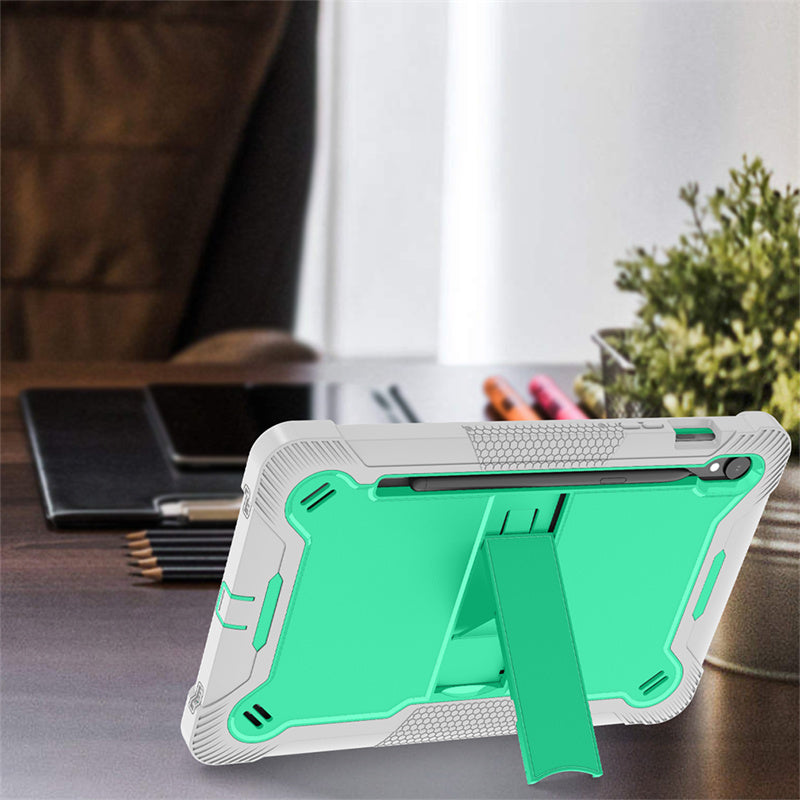 Kickstand Case for Samsung Galaxy Tab S9 , Fall Protection Silicone + PC Tablet Cover