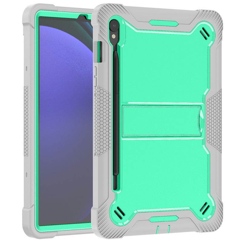 Kickstand Case for Samsung Galaxy Tab S9 , Fall Protection Silicone + PC Tablet Cover