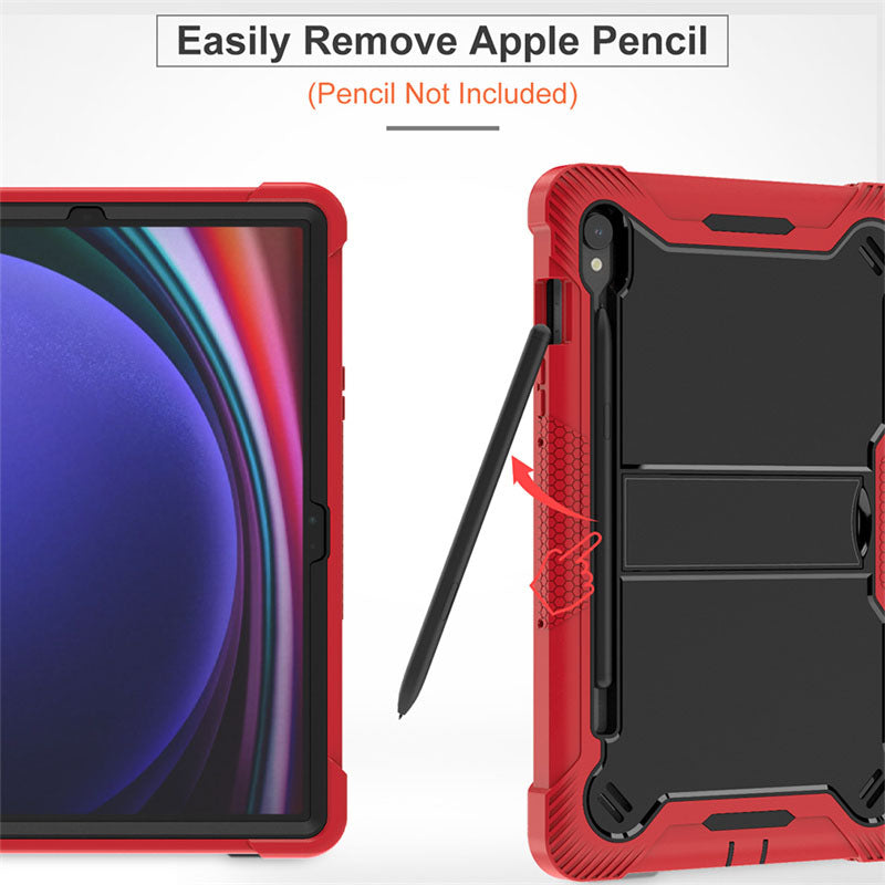 Kickstand Case for Samsung Galaxy Tab S9 , Fall Protection Silicone + PC Tablet Cover