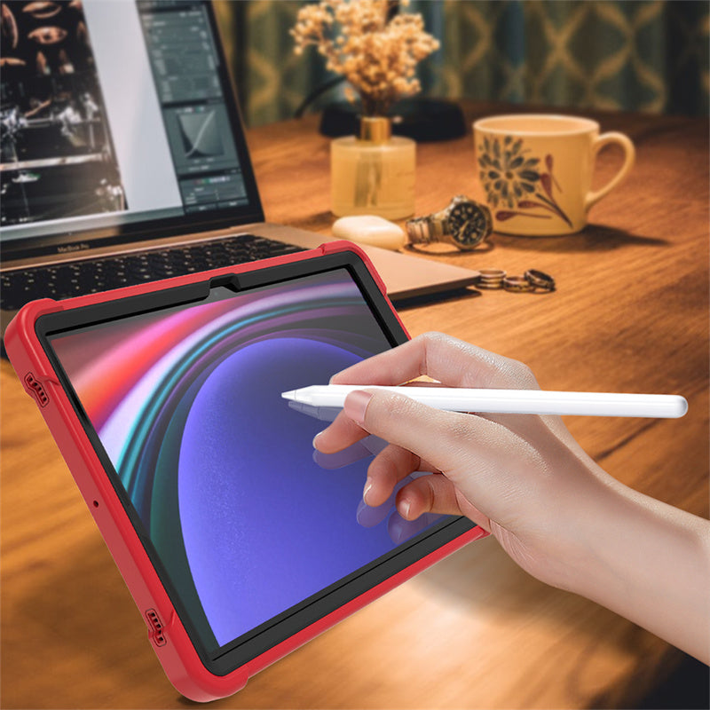 Kickstand Case for Samsung Galaxy Tab S9 , Fall Protection Silicone + PC Tablet Cover