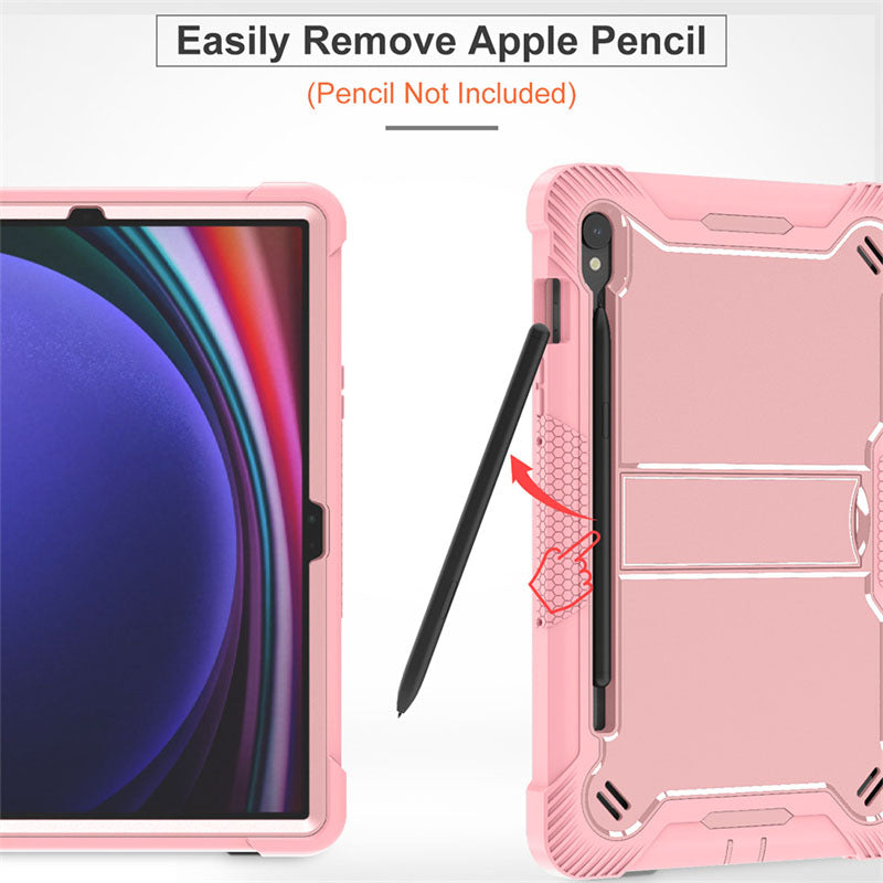 Kickstand Case for Samsung Galaxy Tab S9 , Fall Protection Silicone + PC Tablet Cover