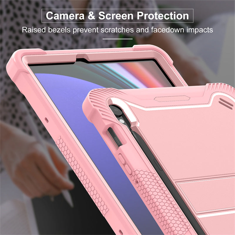 Kickstand Case for Samsung Galaxy Tab S9 , Fall Protection Silicone + PC Tablet Cover