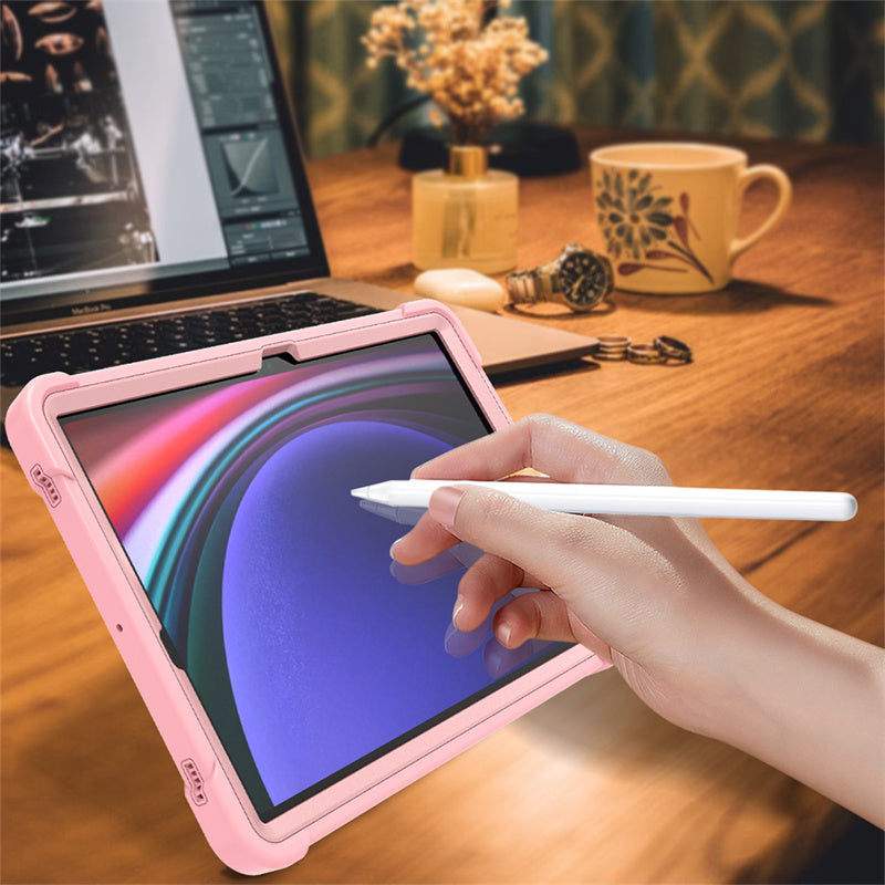 Kickstand Case for Samsung Galaxy Tab S9 , Fall Protection Silicone + PC Tablet Cover