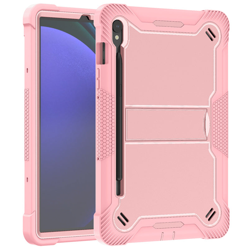 Kickstand Case for Samsung Galaxy Tab S9 , Fall Protection Silicone + PC Tablet Cover
