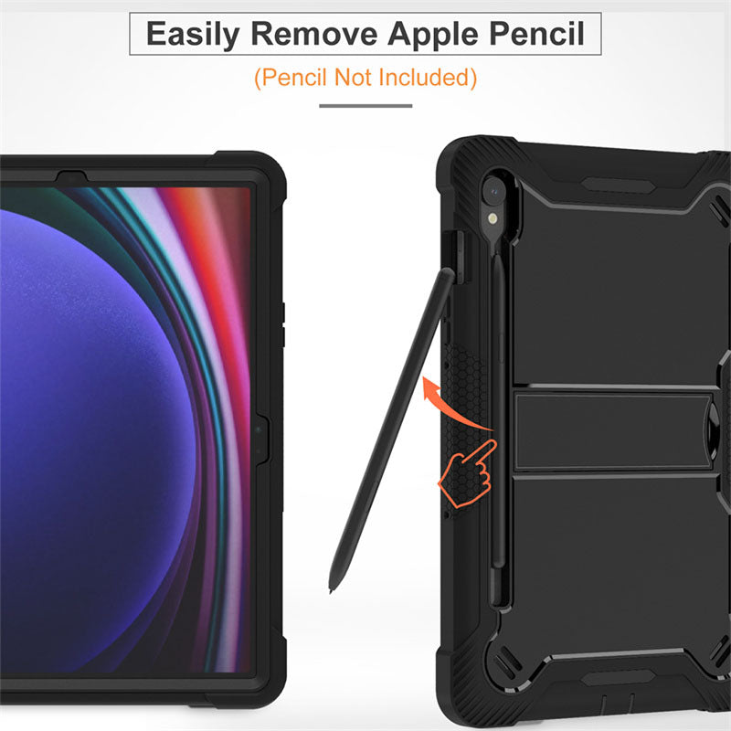 Kickstand Case for Samsung Galaxy Tab S9 , Fall Protection Silicone + PC Tablet Cover