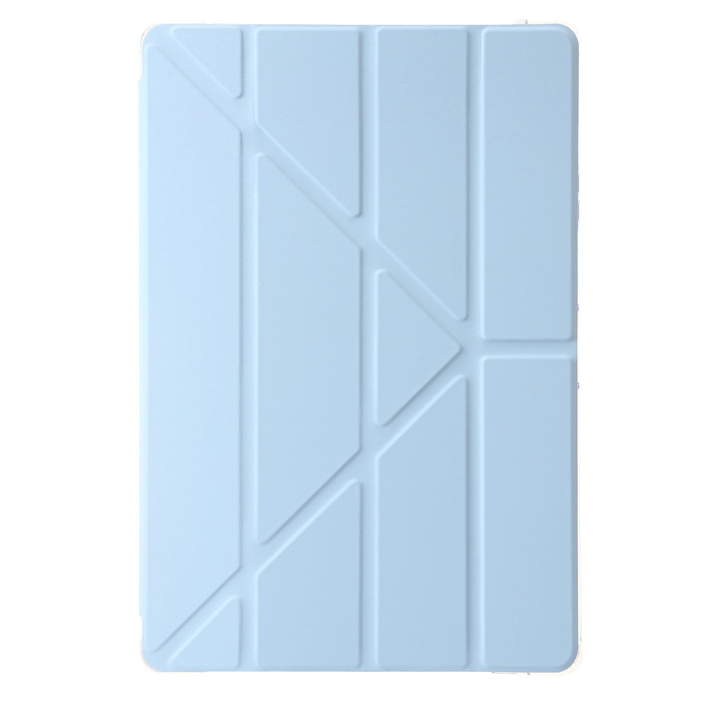 For Samsung Galaxy Tab S9+ Origami Tri-fold Stand Cover PU Leather+Acrylic+TPU Auto Wake / Sleep Tablet Case