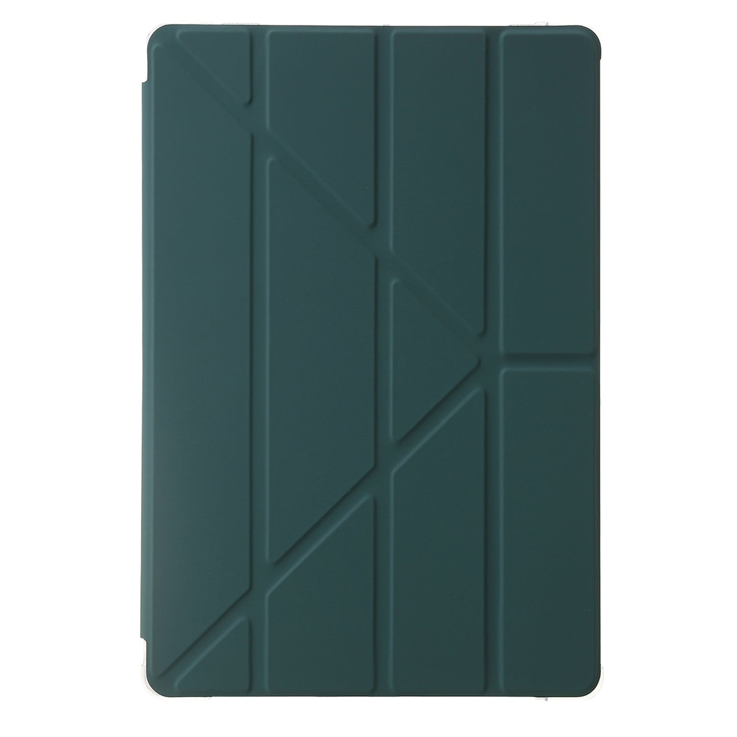 For Samsung Galaxy Tab S9+ Origami Tri-fold Stand Cover PU Leather+Acrylic+TPU Auto Wake / Sleep Tablet Case