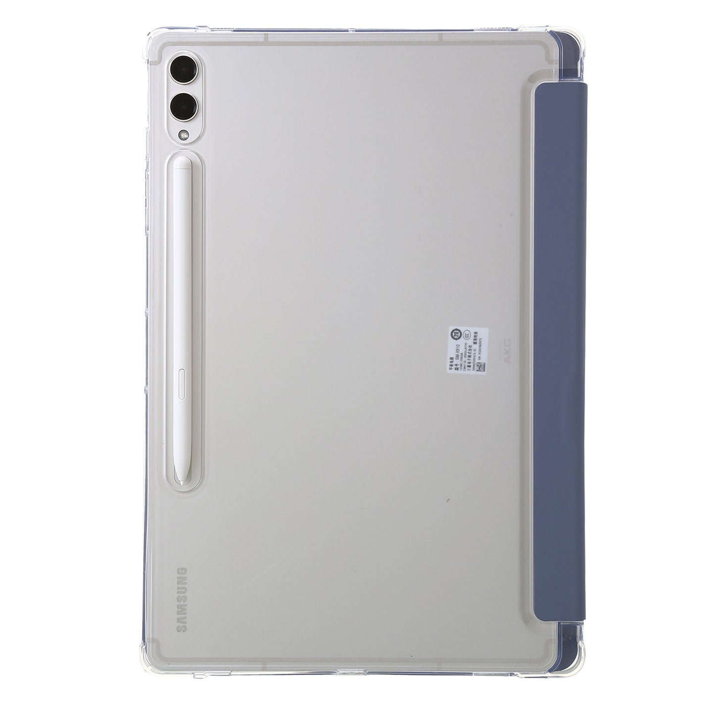 For Samsung Galaxy Tab S9+ Origami Tri-fold Stand Cover PU Leather+Acrylic+TPU Auto Wake / Sleep Tablet Case