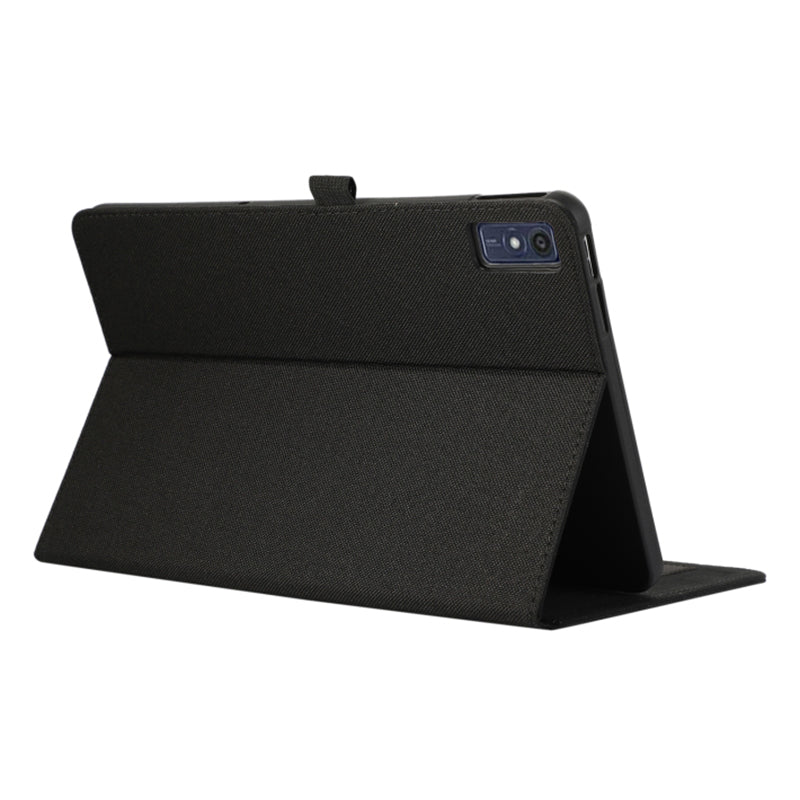 For Lenovo Tab M10 5G PU Leather Stand Cover Cloth Texture Anti-Scratch Tablet Case with Card Holder