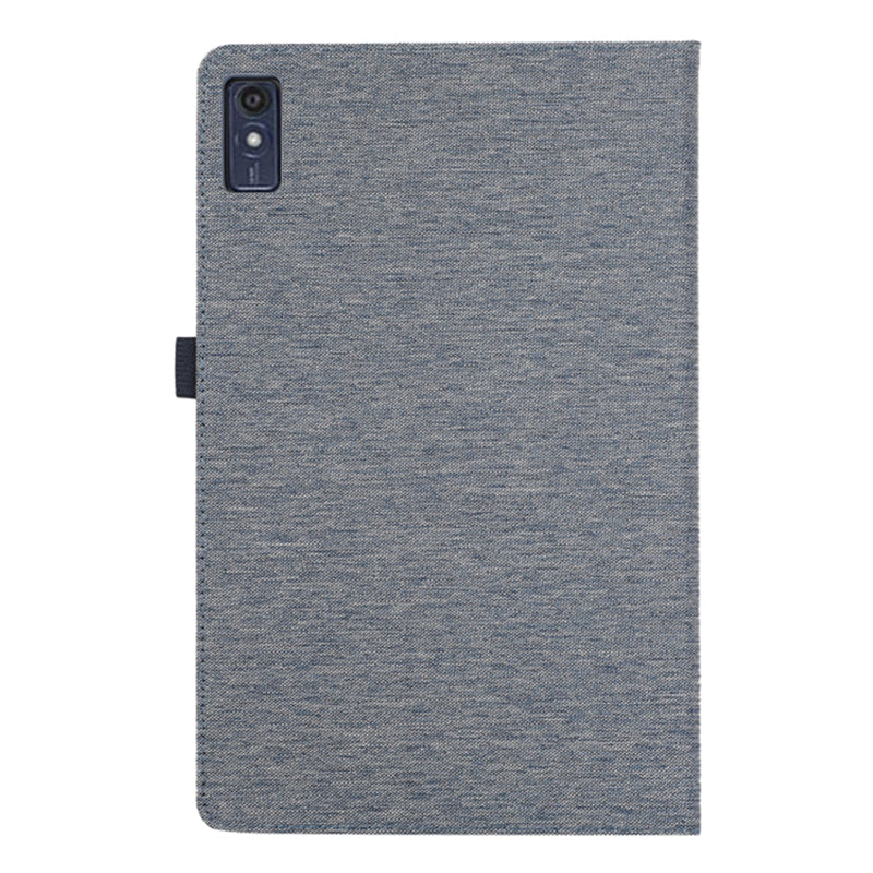 For Lenovo Tab M10 5G PU Leather Stand Cover Cloth Texture Anti-Scratch Tablet Case with Card Holder