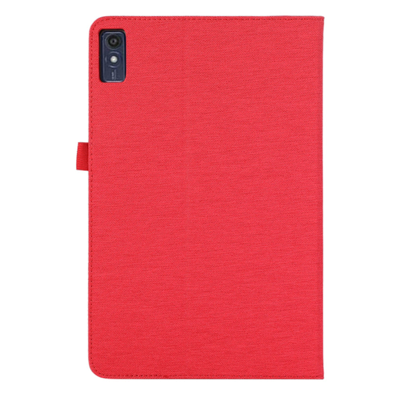 For Lenovo Tab M10 5G PU Leather Stand Cover Cloth Texture Anti-Scratch Tablet Case with Card Holder