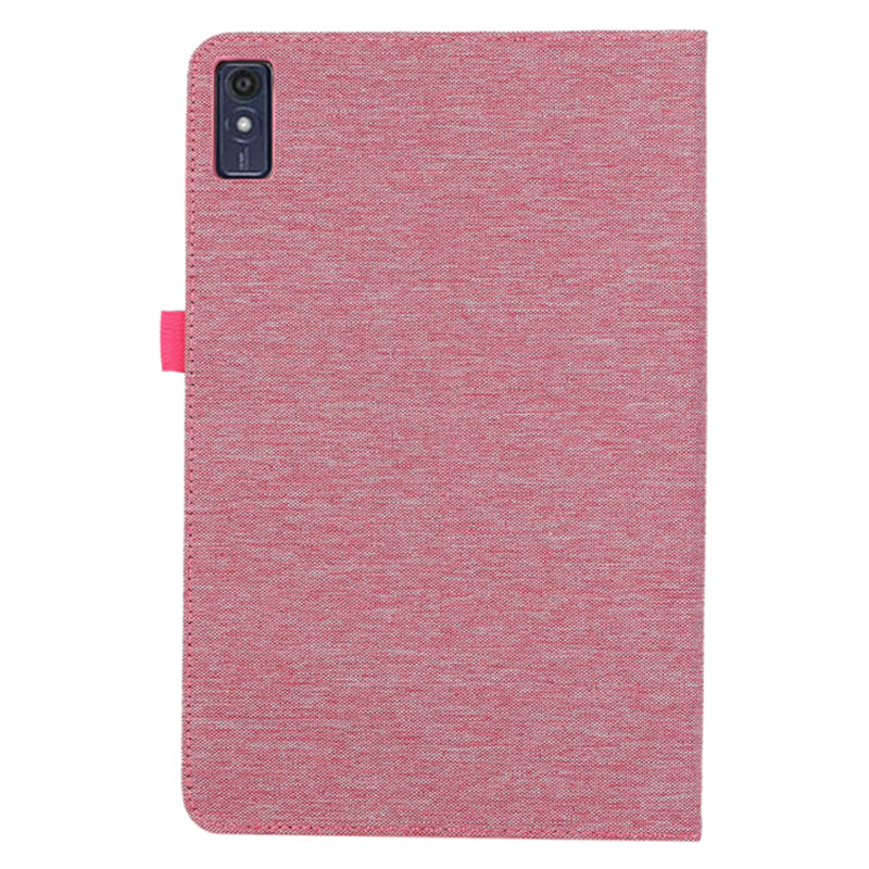 For Lenovo Tab M10 5G PU Leather Stand Cover Cloth Texture Anti-Scratch Tablet Case with Card Holder