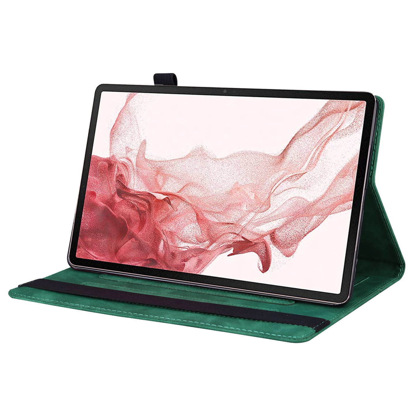For Samsung Galaxy Tab S9+ Wallet Tablet Case Business PU Leather Stand Pencil Holder Loop Stand Cover