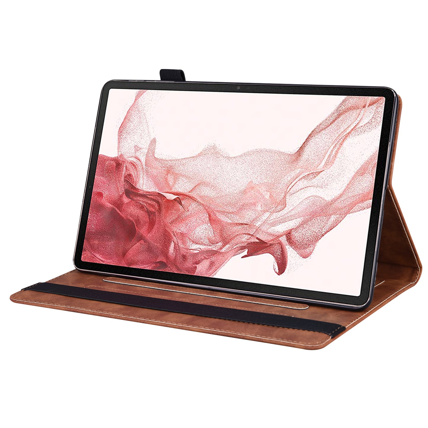 For Samsung Galaxy Tab S9+ Wallet Tablet Case Business PU Leather Stand Pencil Holder Loop Stand Cover