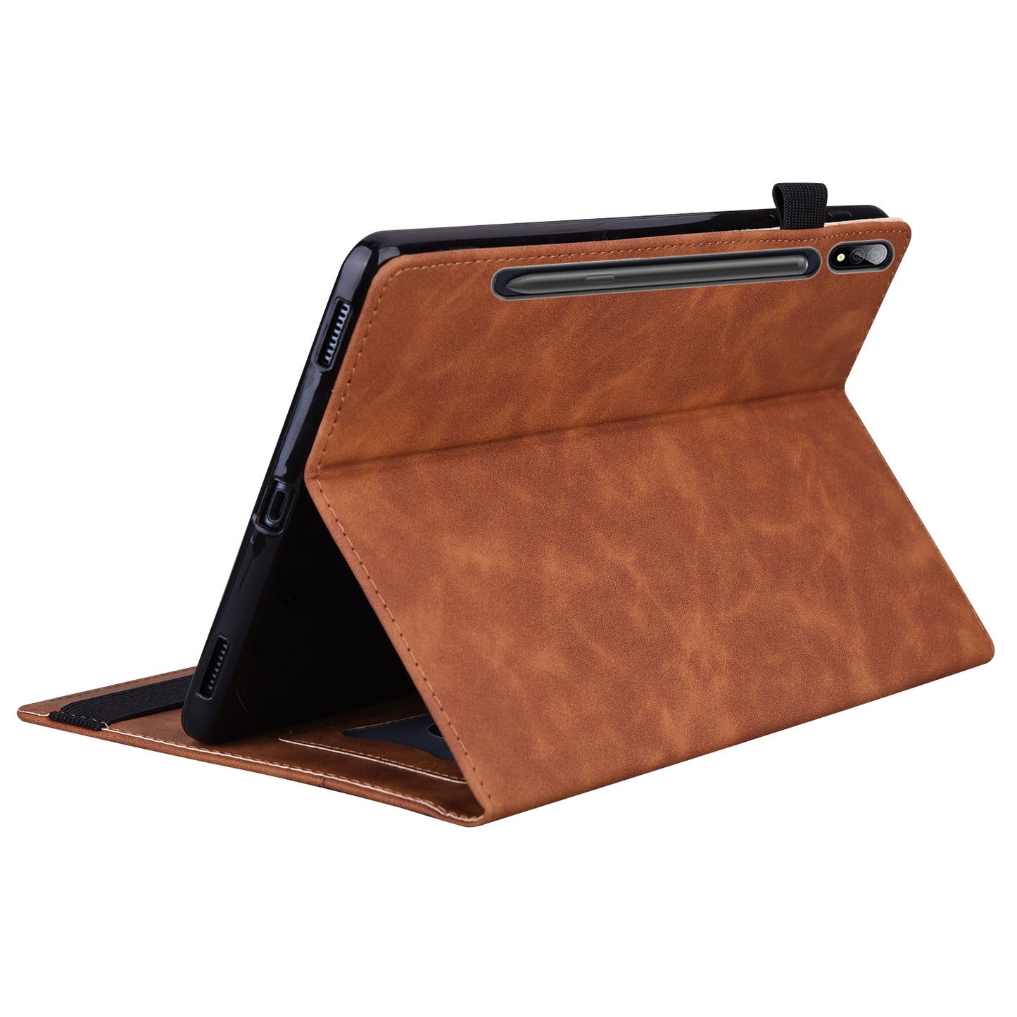 For Samsung Galaxy Tab S9+ Wallet Tablet Case Business PU Leather Stand Pencil Holder Loop Stand Cover