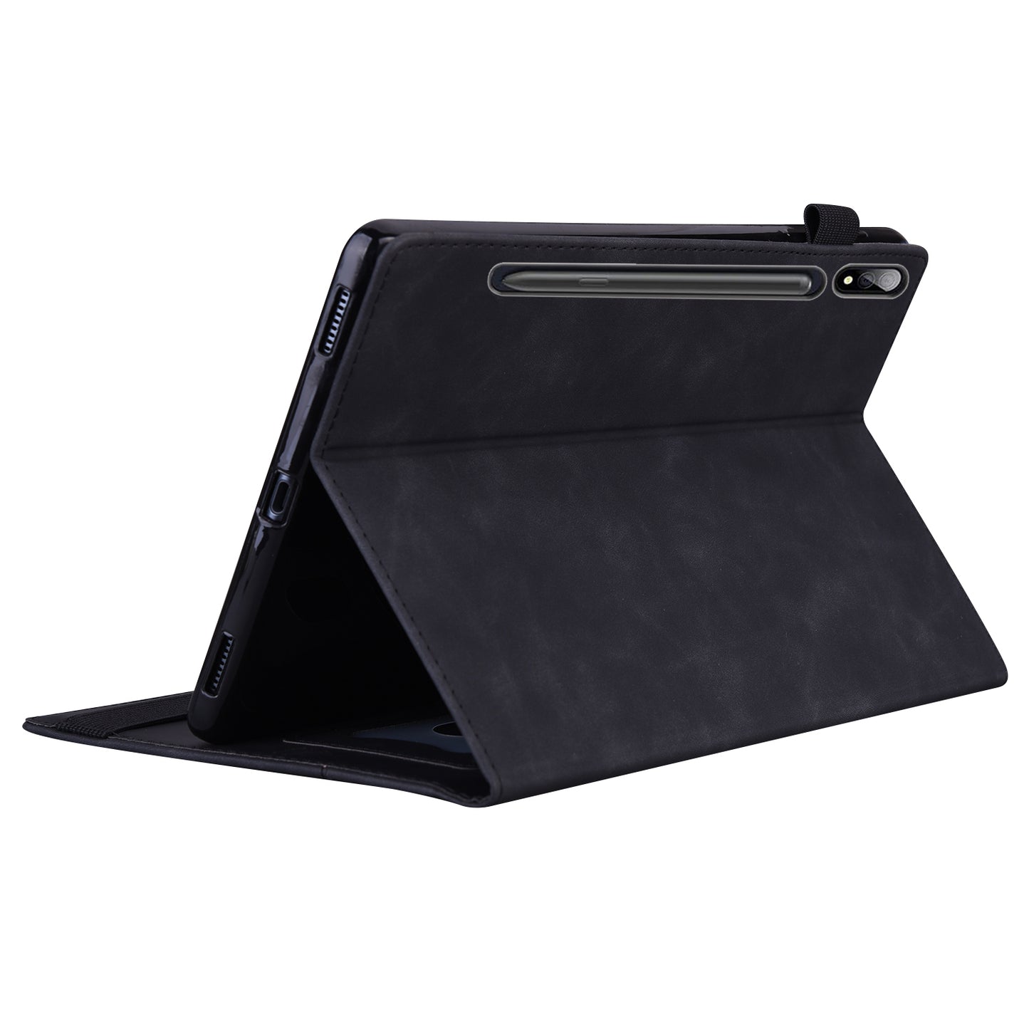 For Samsung Galaxy Tab S9+ Wallet Tablet Case Business PU Leather Stand Pencil Holder Loop Stand Cover