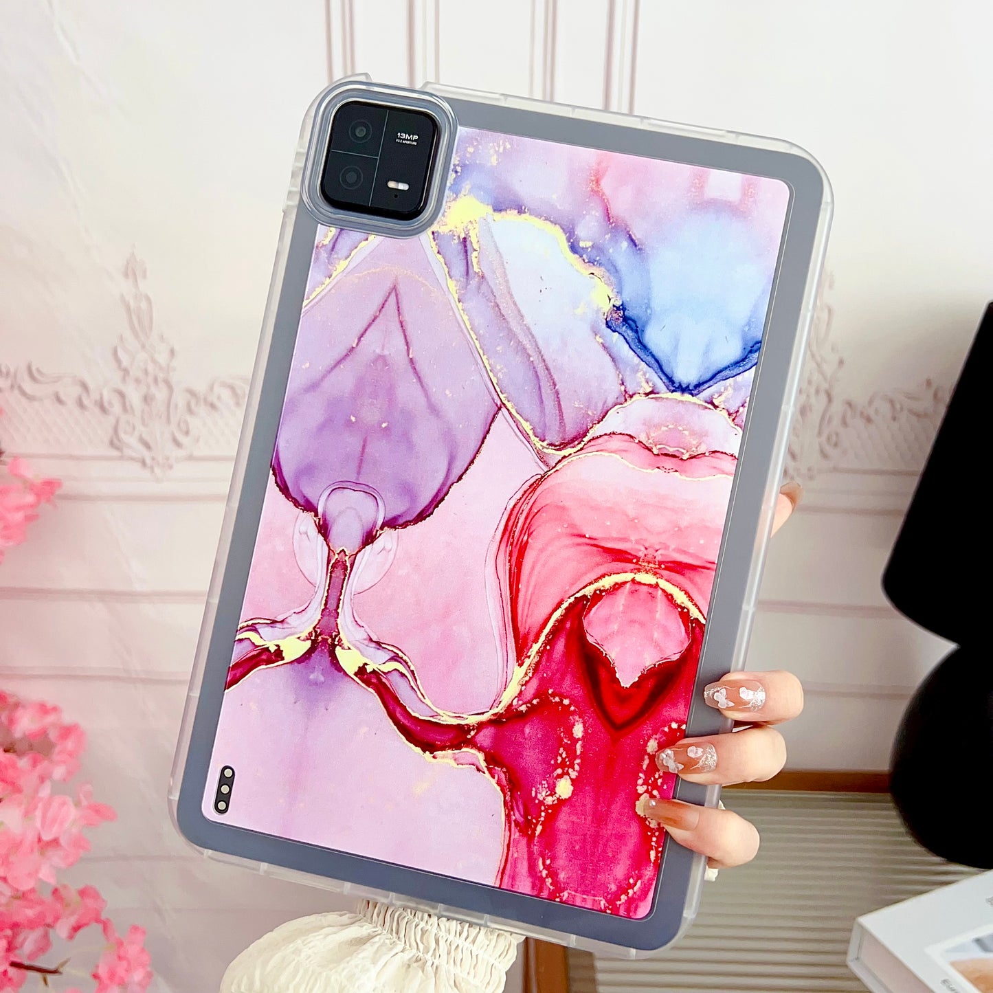 For Xiaomi Pad 6 Marble Pattern Printing Tablet Case Soft TPU Anti-Scratch Cover