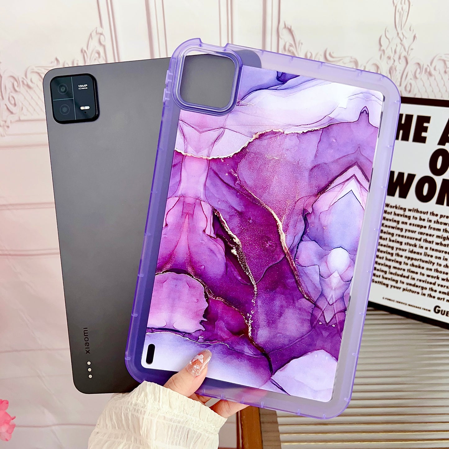 For Xiaomi Pad 6 Marble Pattern Printing Tablet Case Soft TPU Anti-Scratch Cover