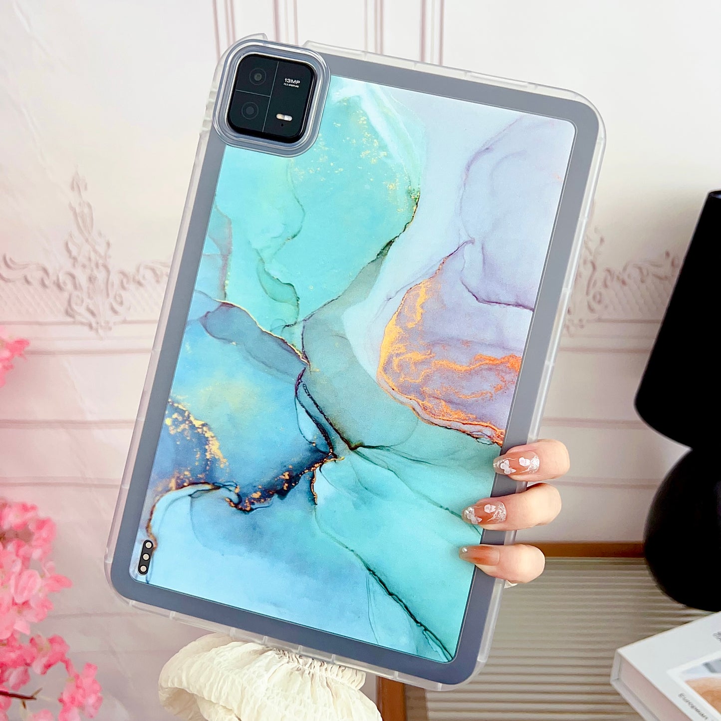 For Xiaomi Pad 6 Marble Pattern Printing Tablet Case Soft TPU Anti-Scratch Cover
