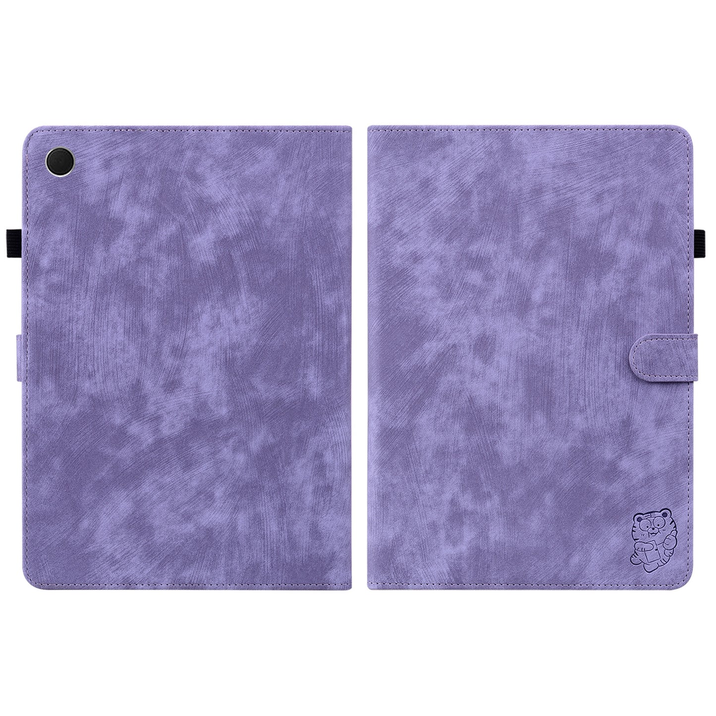 For Samsung Galaxy Tab A9+ Cute Tiger Imprinted Tablet Case PU Leather Card Holder Stand Cover